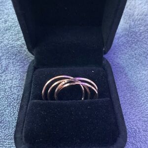 Elegant Rose Gold Ring Set